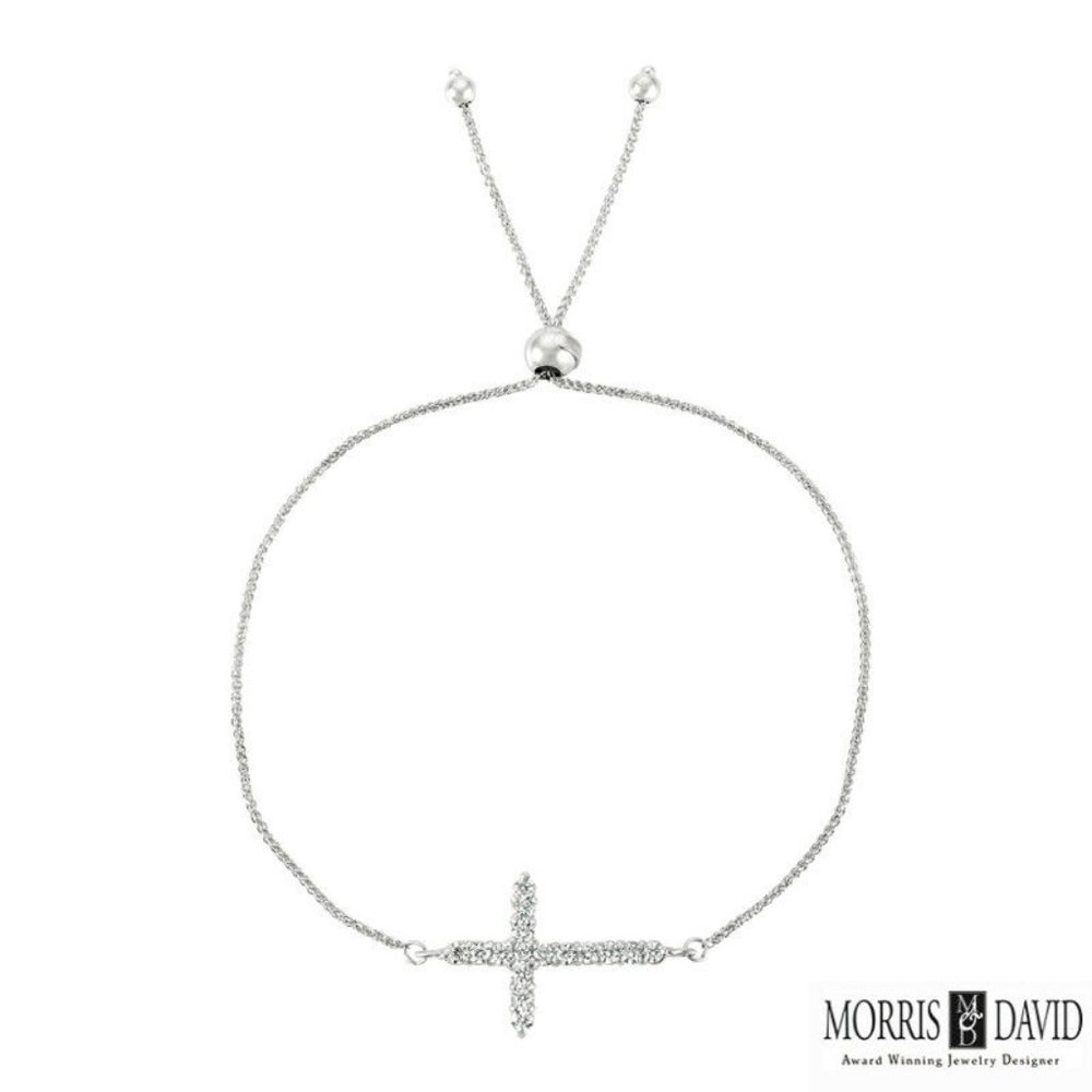 0.50 Carat Diamond Bolo Cross Bracelet